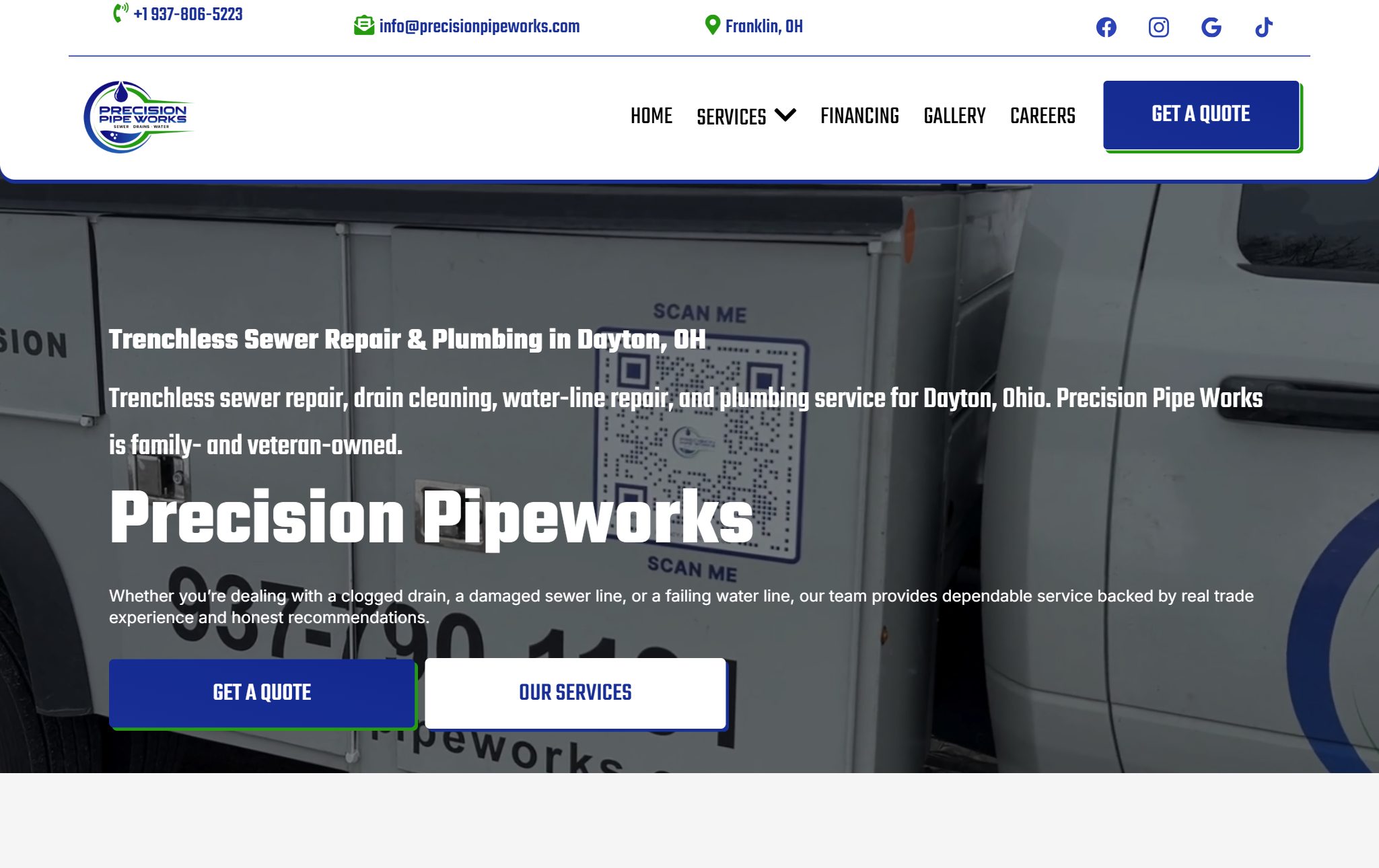Precision Pipe Works website